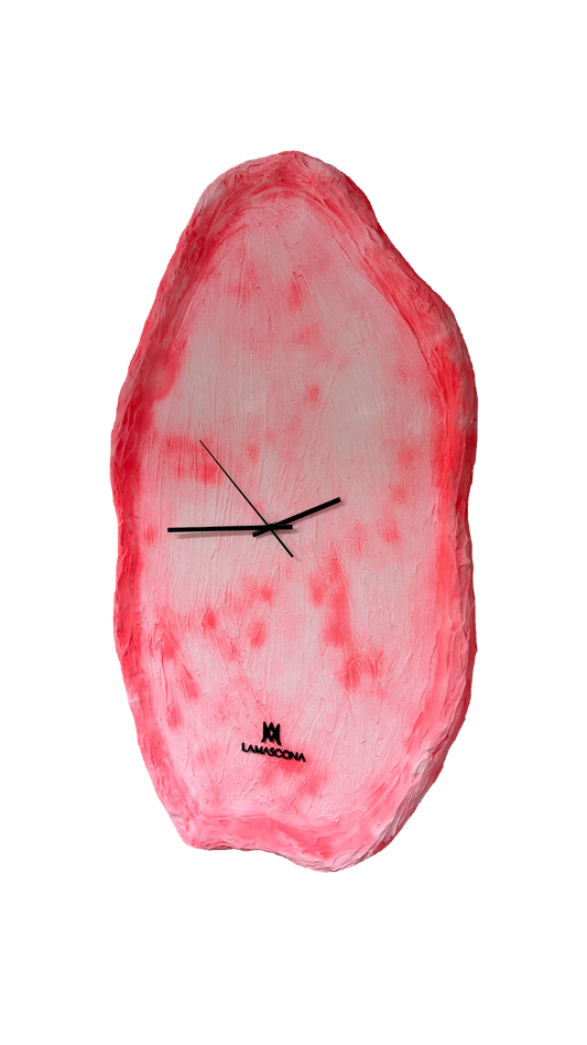 La Mascona — Edition One of One Pink Marble Artpiece Clock